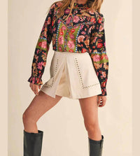&Merci - Exclusive Floral Border Print Top