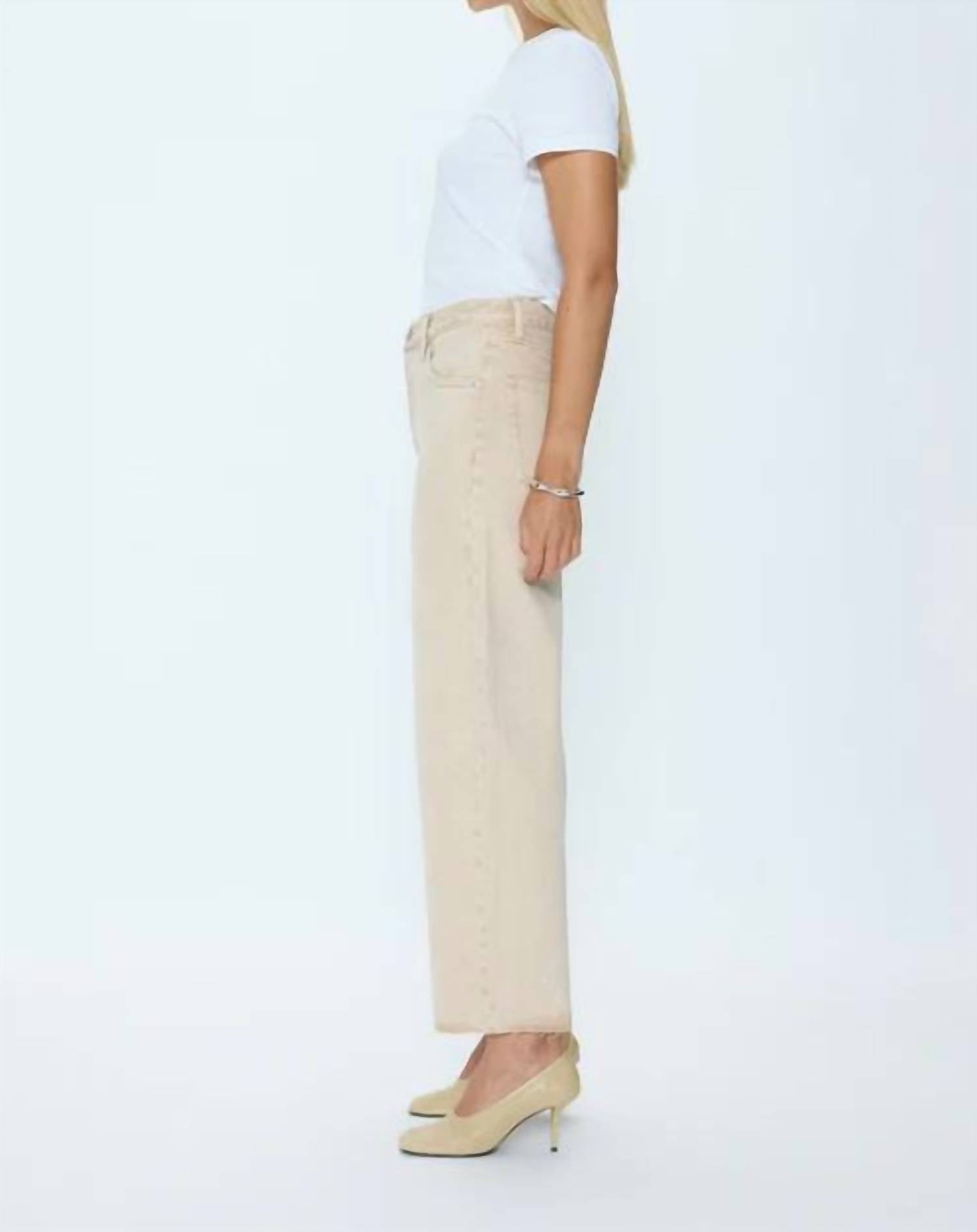 PISTOLA Tate Crop Jean in dune 2 - women's jeans - detail view