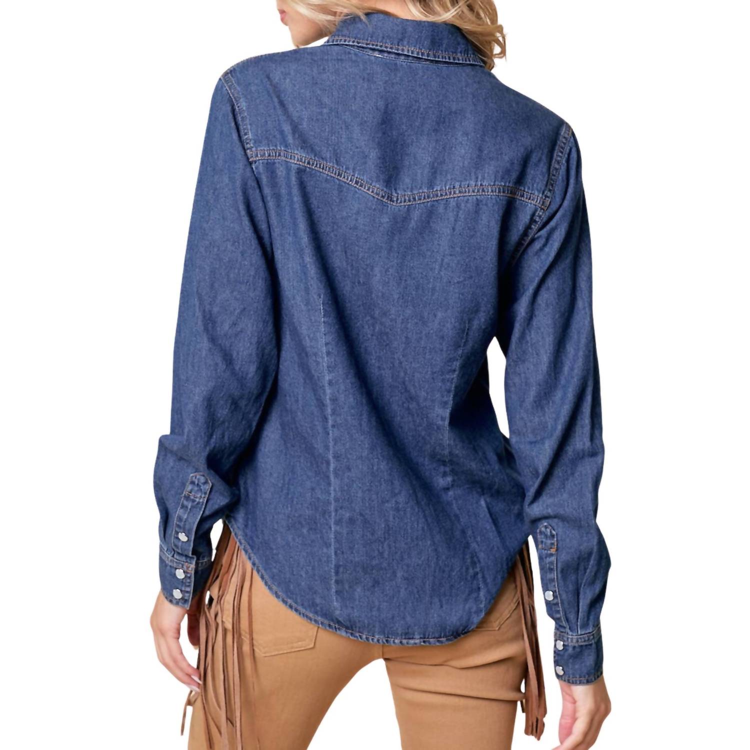 Saints & Hearts - Western Snap Button Denim Shirt