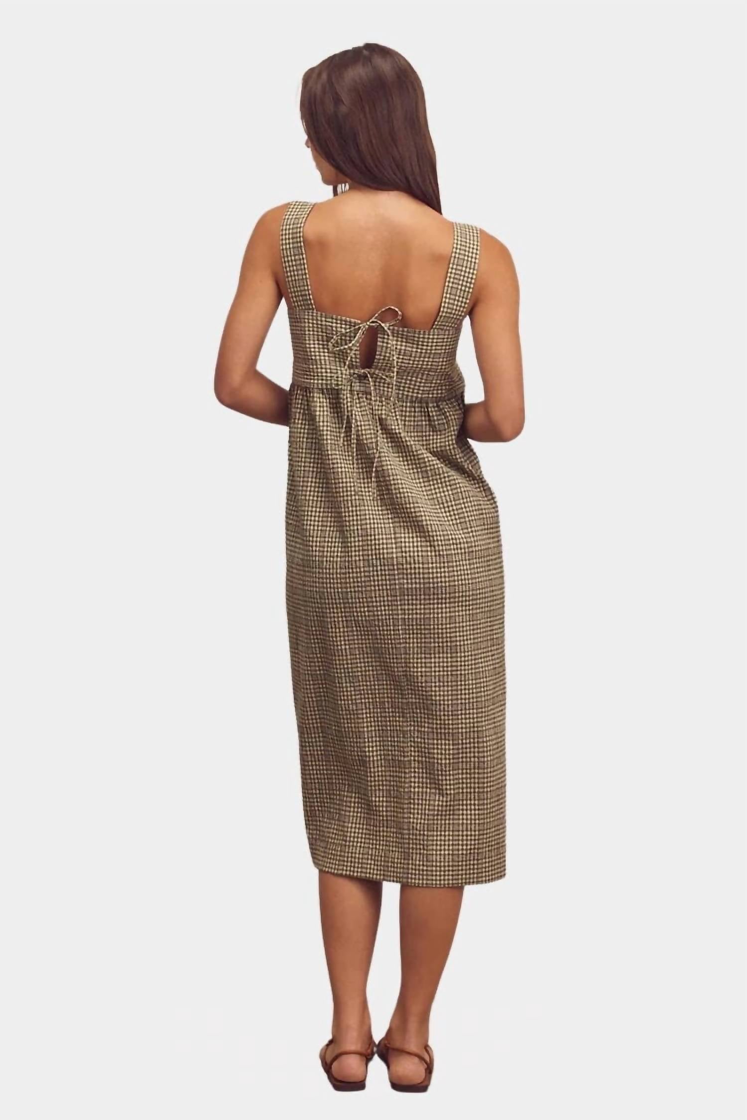 Amente - Back Tie Midi Dress