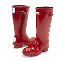 HUNTER Girls Gloss Rain Boots in military red - kids' shoe - view 5