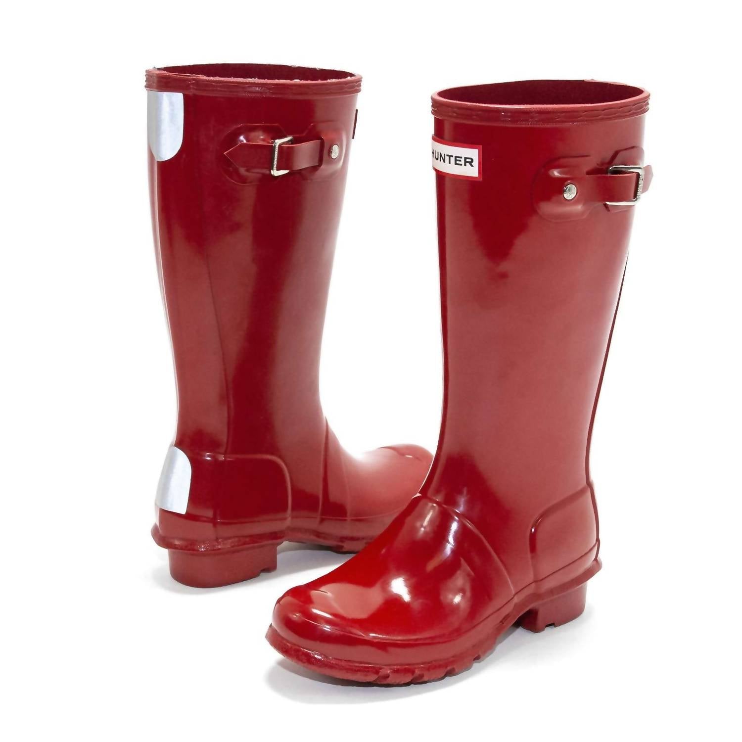 HUNTER Girls Gloss Rain Boots in military red - kids' shoe - view 5
