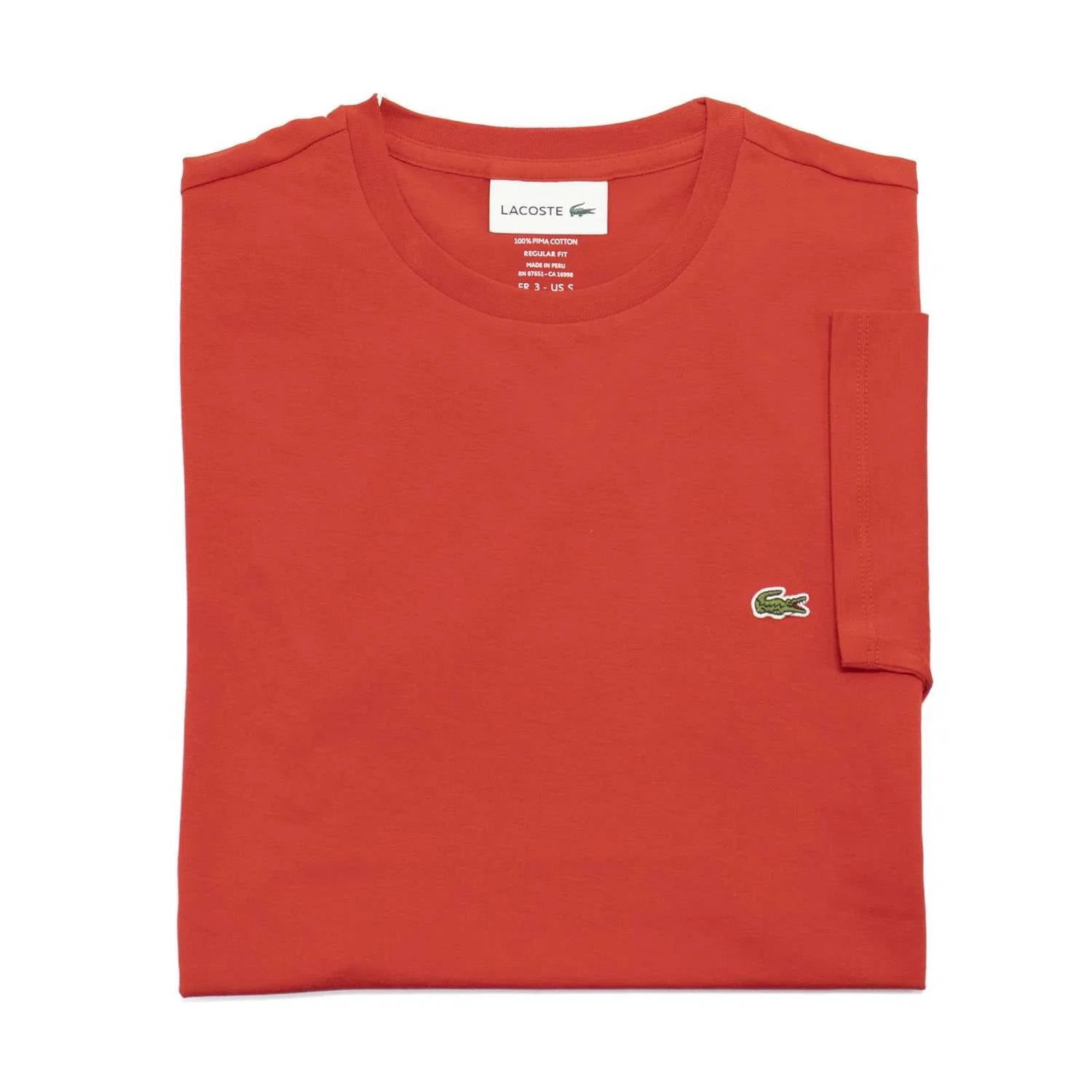Lacoste - Men's Standard Short Sleeve Pima Crewneck Tee