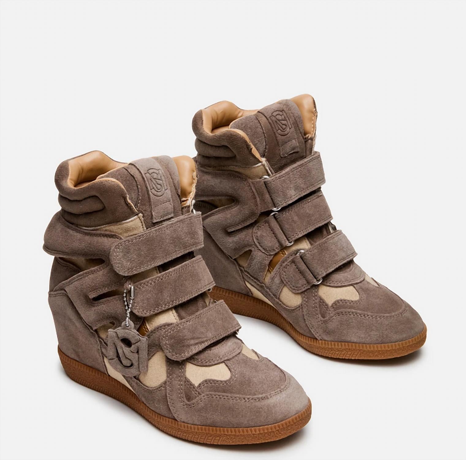 STEVE MADDEN Women's Mavis Shoes in taupe suede - women's sneaker