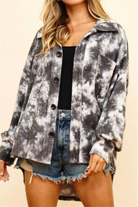 Wholesale Fashion Square - Charcoal Tie Dye Top
