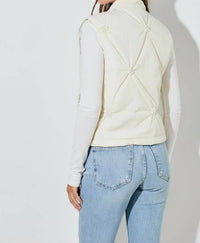 Baevely By Wellmade - Olivia Flower Quilted Puffer Vest