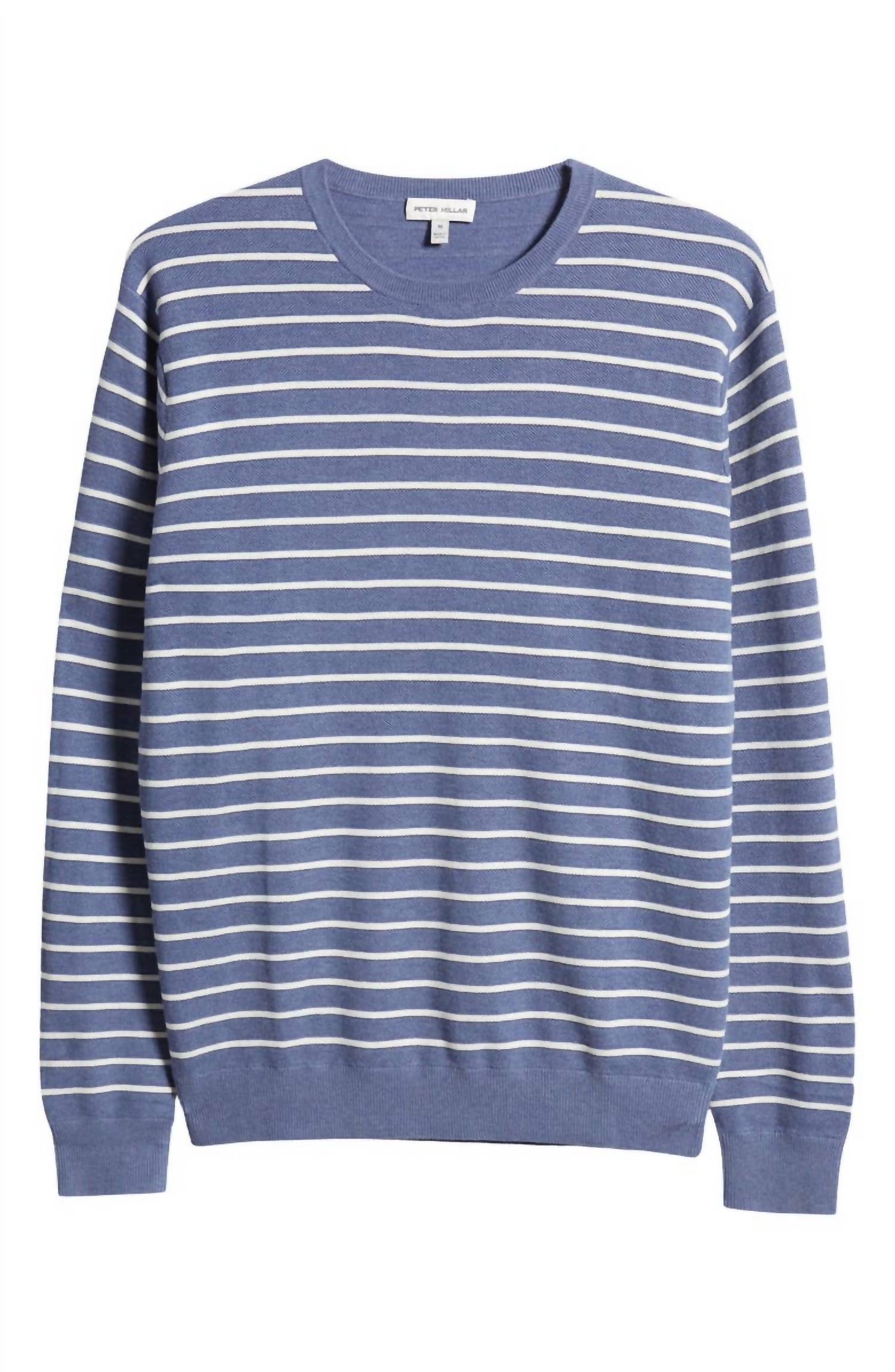 Peter Millar - Tidal Honeycomb Stripe Crewneck Sweater
