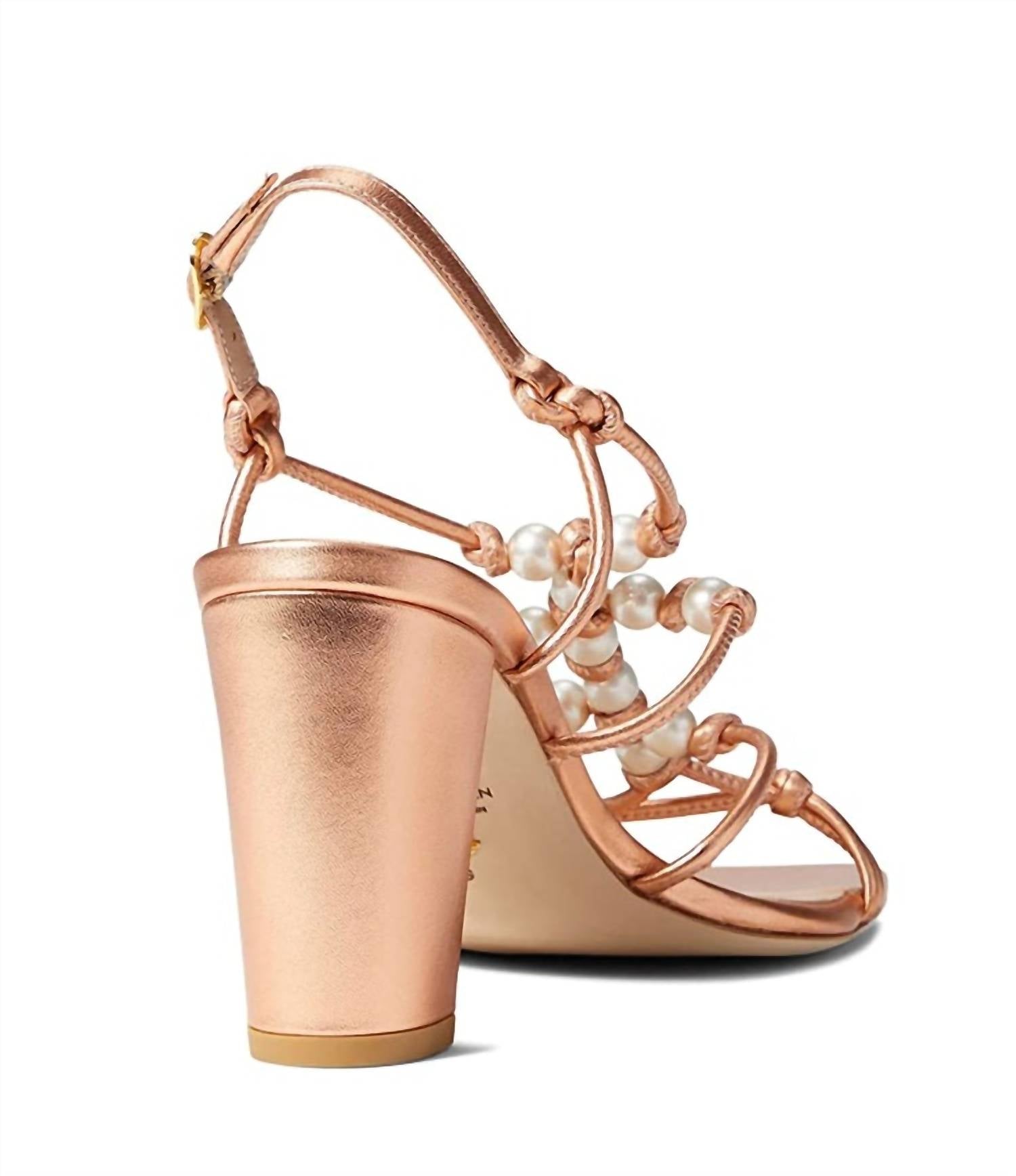 PEARL KNOT 80 BLOCK HEELS