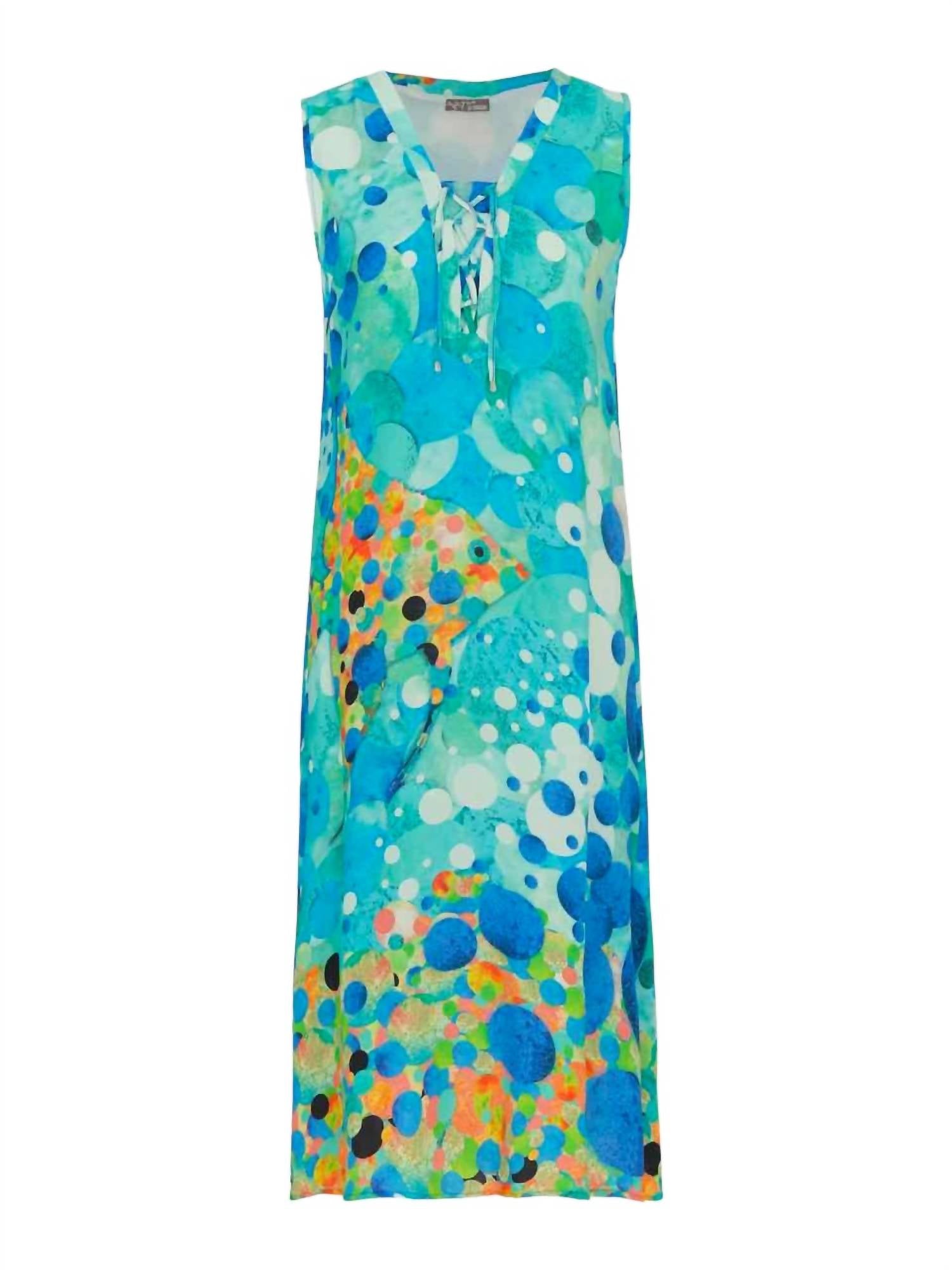 Dolcezza - Big Angel Fish Mosaic Midi Dress