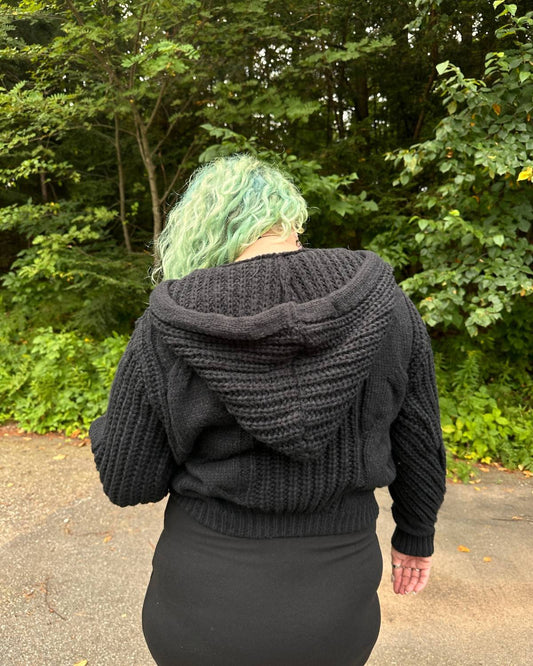 Bibi - Women's Ellie Oversized Cable Knit Hoodie