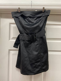 Day + Moon - Women's Strapless Foldover Belted Mini Dress