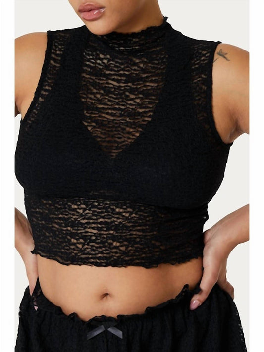 Find Me Now - Crepe Mesh Tank Top