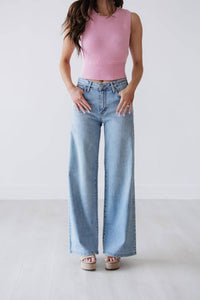 Just Black Denim - Brooks Stretchy Wide Leg Jeans