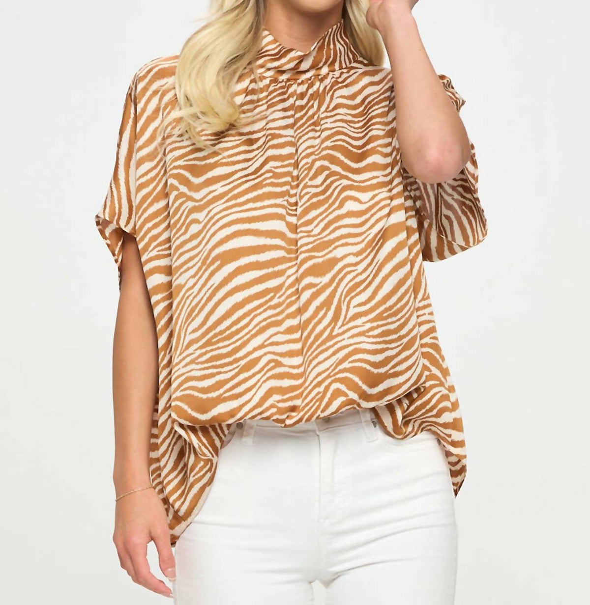 Adrienne - High Neck Blouse