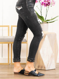 Vervet By Flying Monkey - Hustler Camo Print Cuffed Ankle Skinny Jeans
