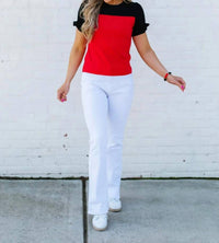 Michelle Mcdowell - Short Puff Sleeves Blakeley Top