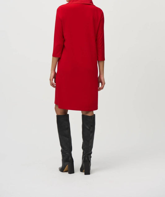 Joseph Ribkoff - Zip High Neck 3/4 Sleeve Shift Dress