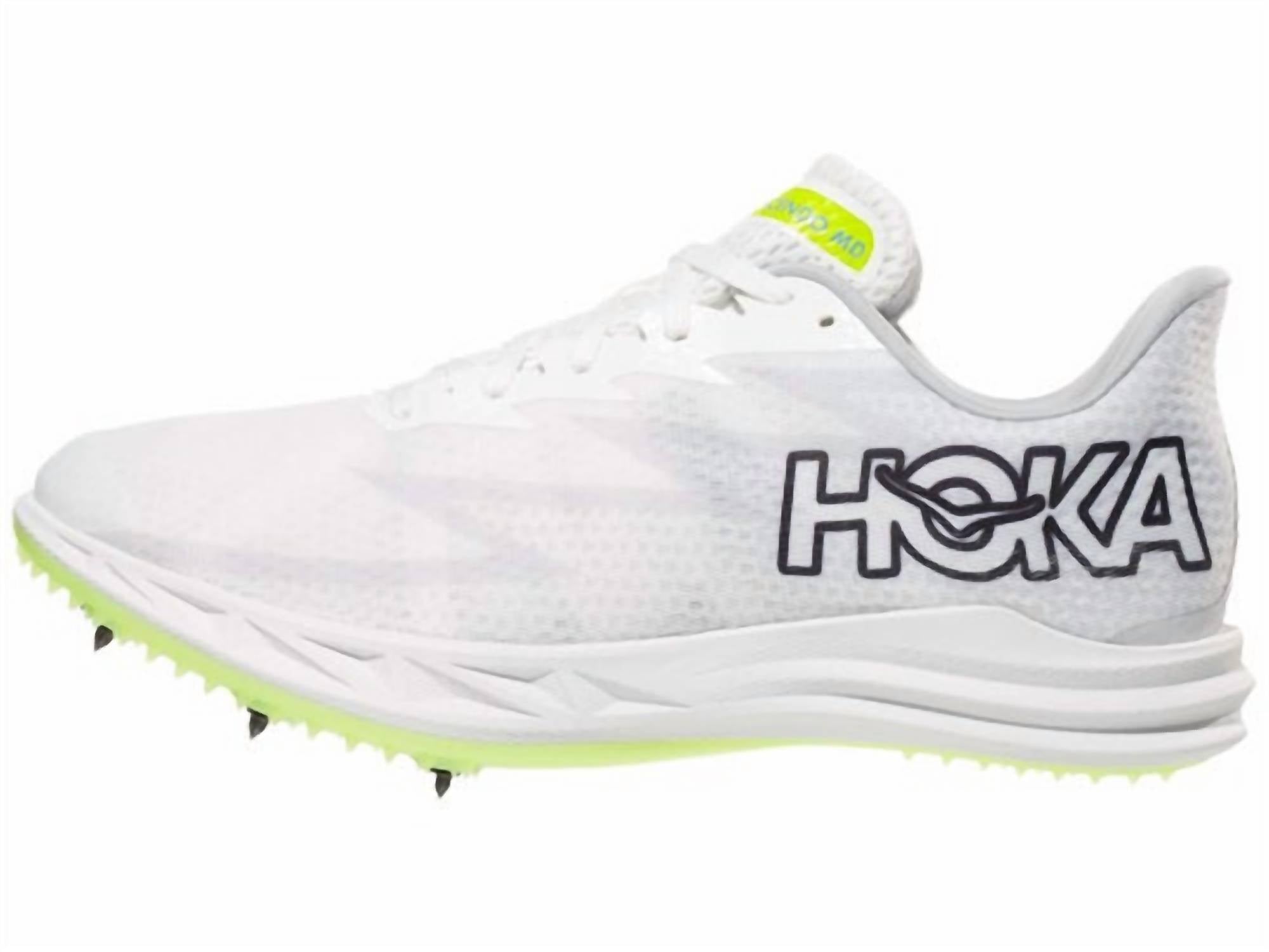 Hoka Unisex Crescendo Md Racing Shoes in white nimbus cloud - women's shoe - detail view