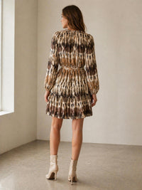 Jade Long sleeve dress in desert mirage - women's dress - alternate view