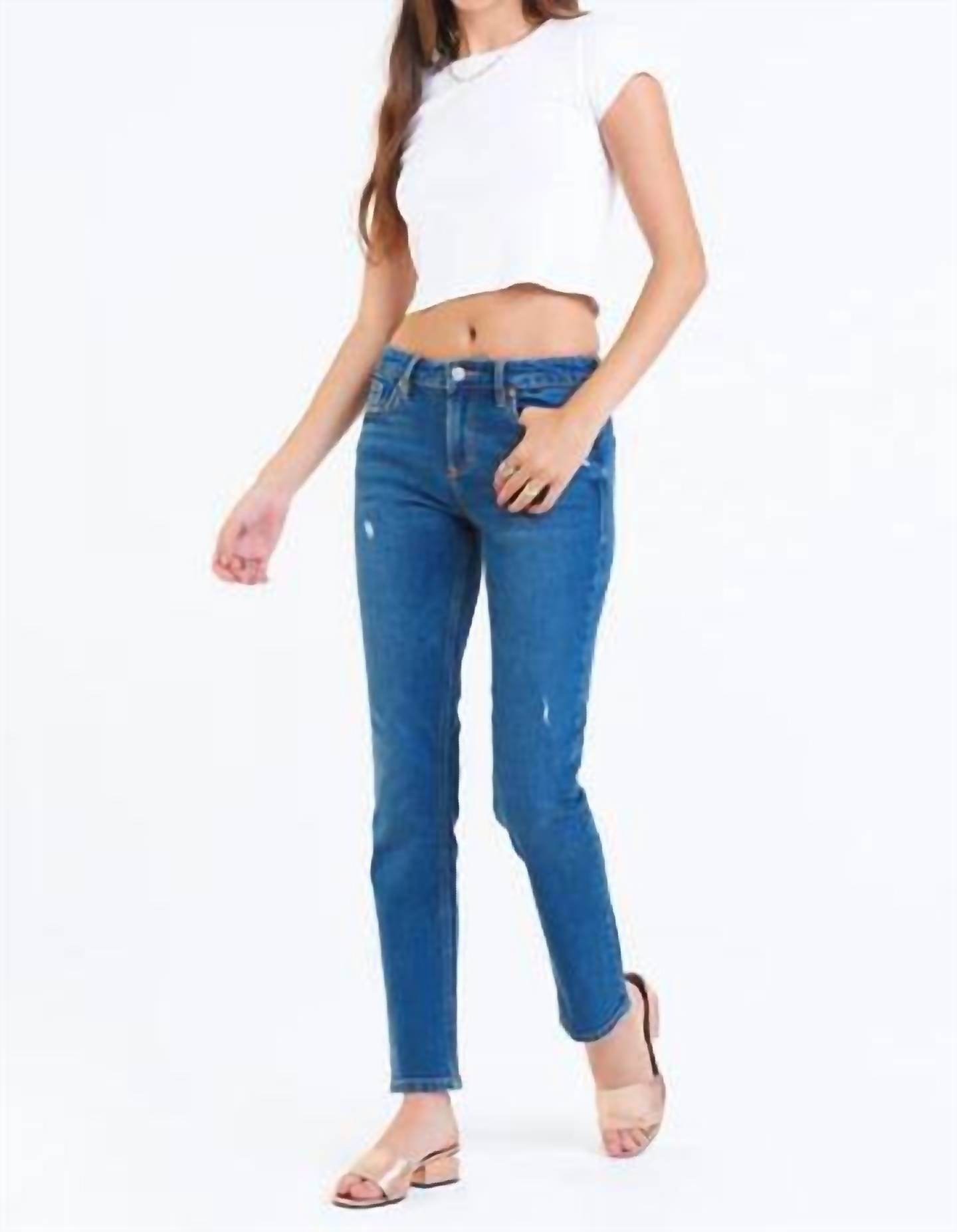 BLAIRE HIGH RISE SLIM STRAIGHT JEANS