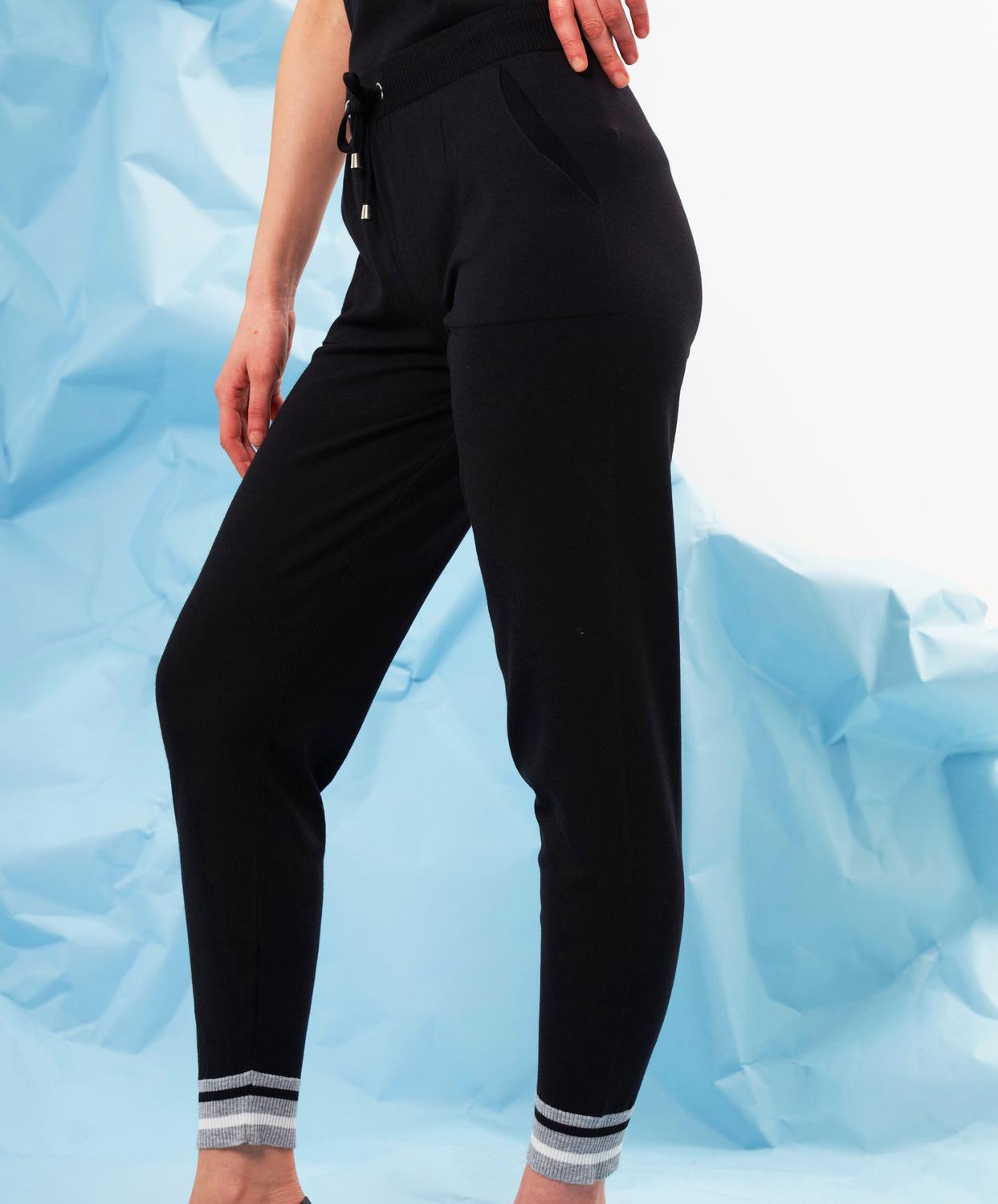 french kyss Women's Color Block Jogger in black slate - women's pants - alternate view