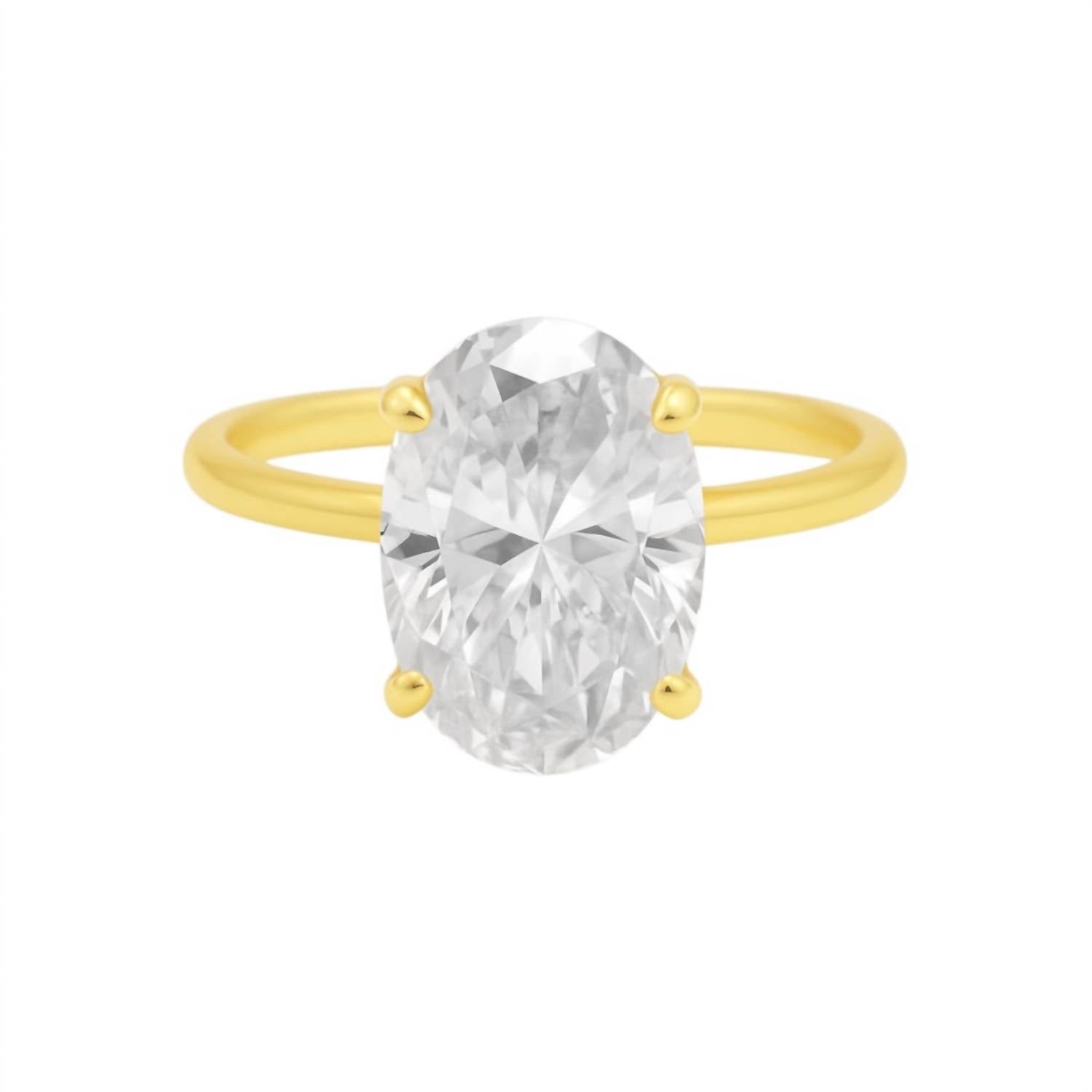 Allyanna Gifts - Women's Solitaire Oval Moissanite Ring