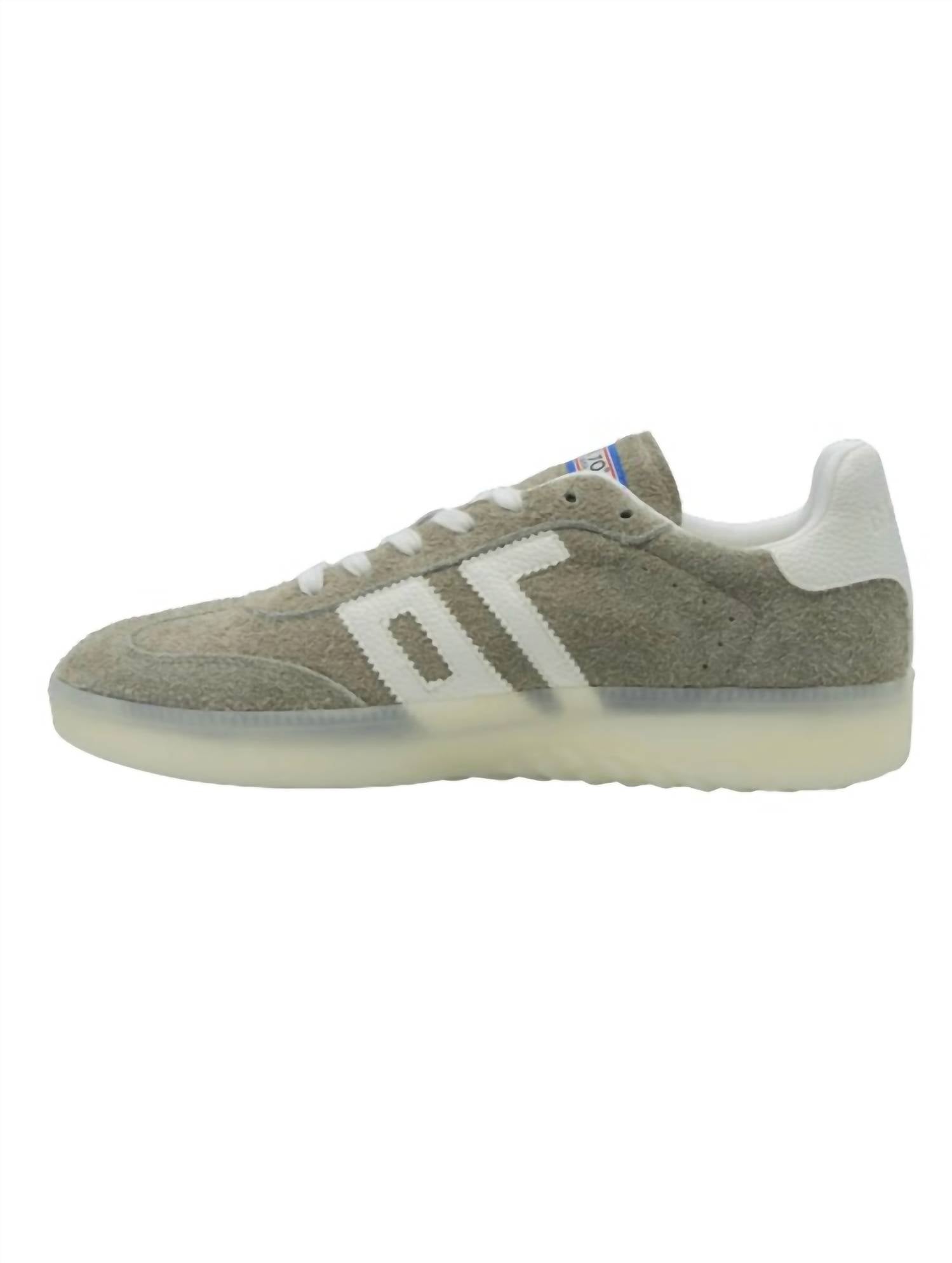 Back 70 Men's Boston 600 Sneaker in grey suede white leather - men's sneaker - detail view