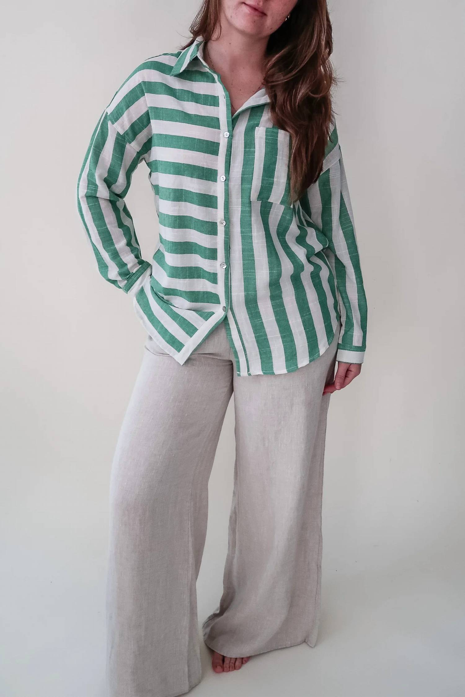Urban Daizy - Vertical and Horizontal Striped Shirt