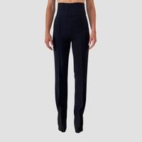 Elif Paris Straight Fit Trousers in black - women's pants