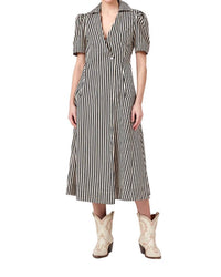 Livro Clark Dress in ganache pinstripe - women's dress