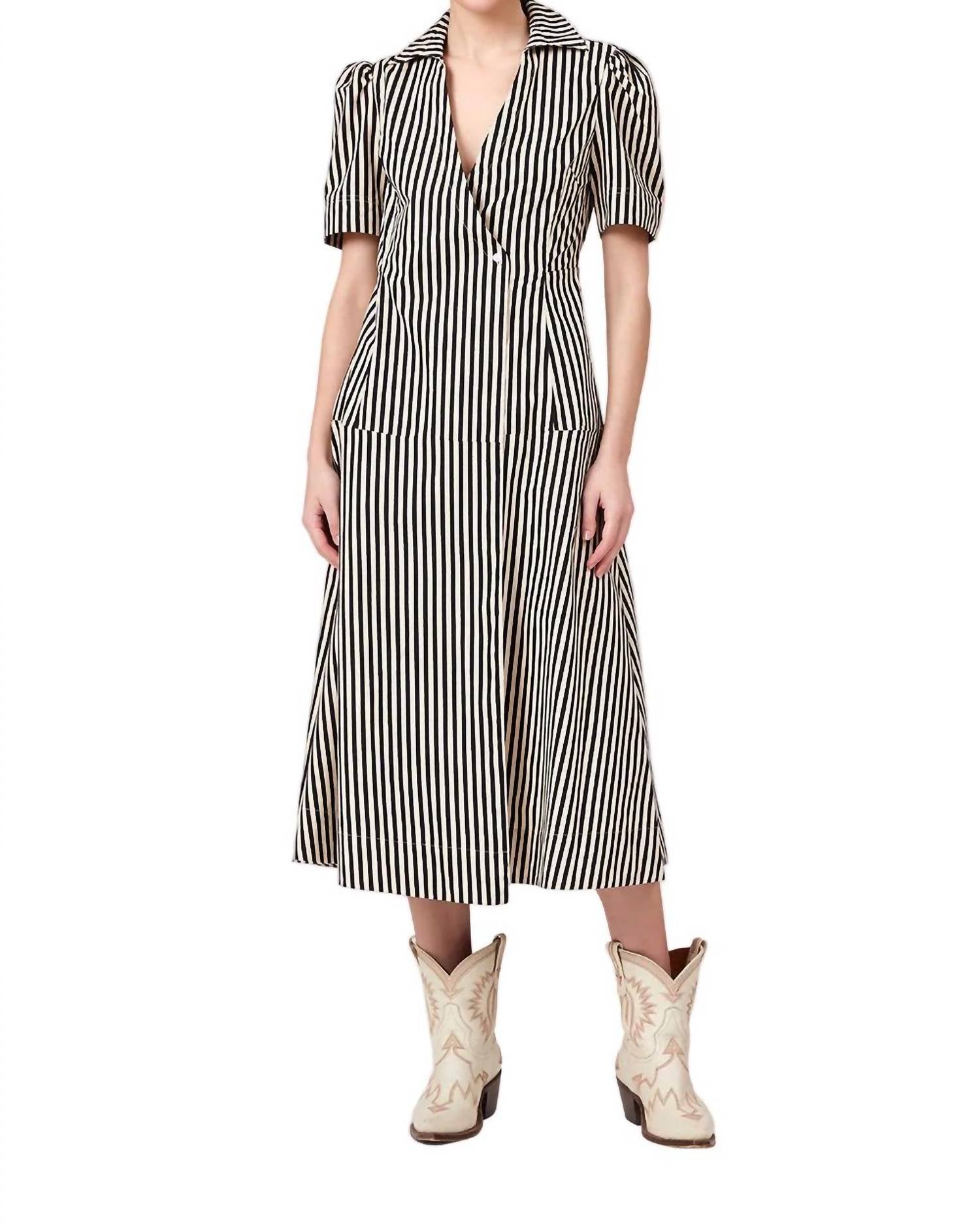 Livro Clark Dress in ganache pinstripe - women's dress