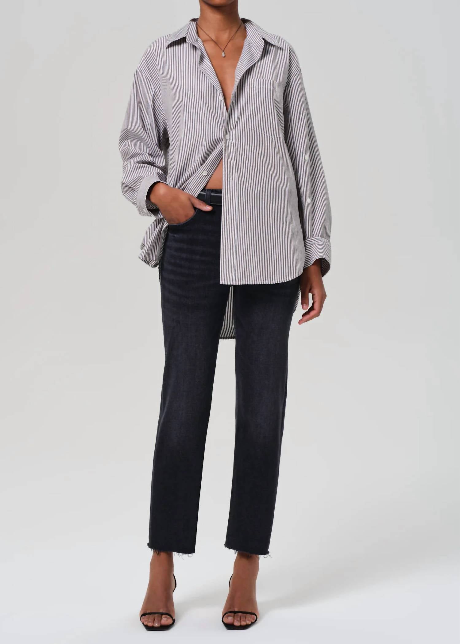Citizens of Humanity Palma Straight Raw Hem Jean in medallion - women's jeans