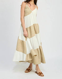 Jacquie The Label - Ava Mixed Media Maxi Dress