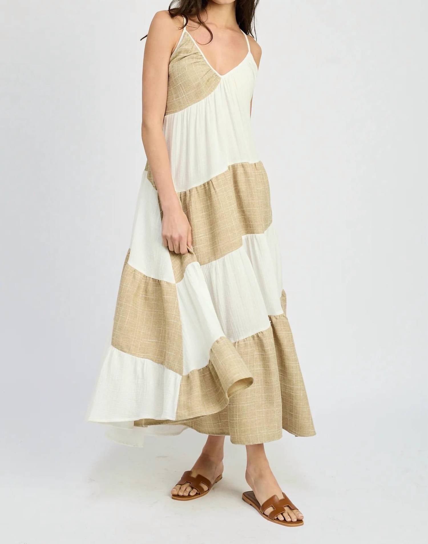 Jacquie The Label - Ava Mixed Media Maxi Dress