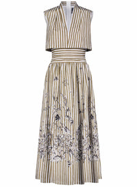 Lela Rose - Women's Collared V-neck Dress