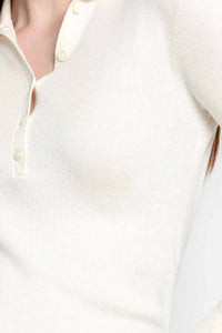 Frame - Shrunken Knit Polo Shirt