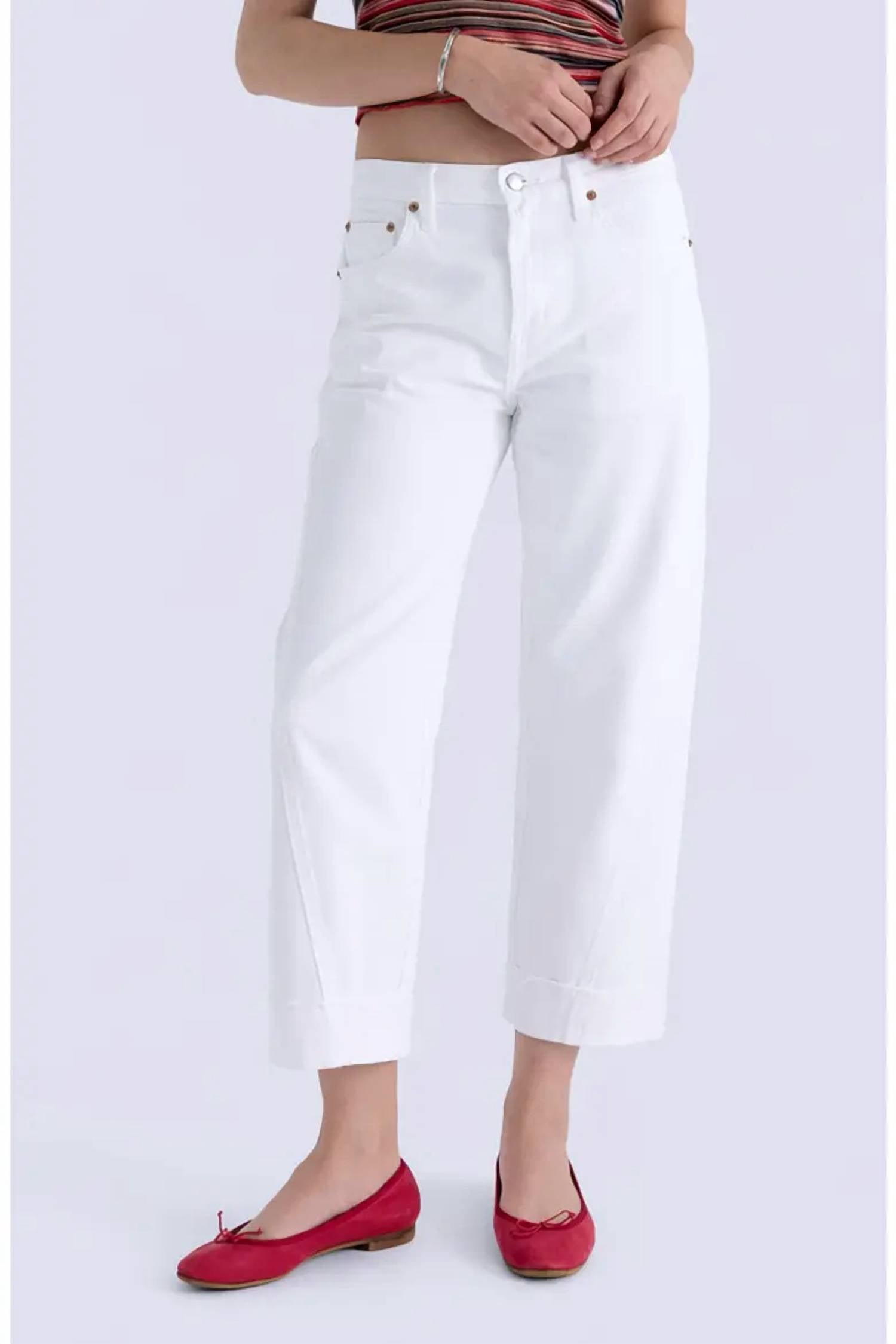 Pistola - Kacey Mid Rise Cuffed Boyfriend Jeans