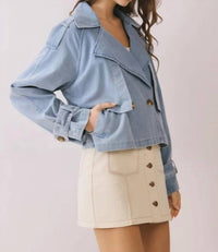 Tcec - Maxine Double Breasted Front Oversized Denim Jacket