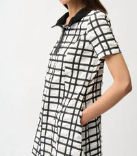 Joseph Ribkoff - Plaid Mini A-line Dress