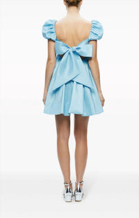 Alice + Olivia - Sharilyn Puff Sleeve Tie Back Mini Dress
