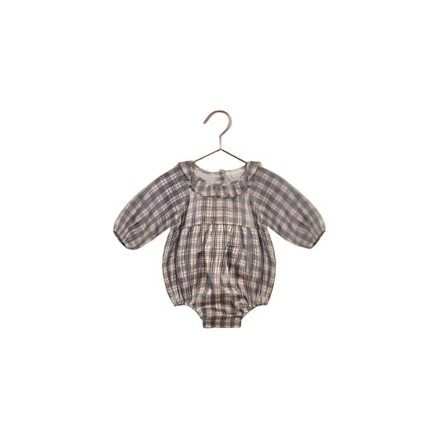 NORALEE Girl's Adeline Romper in holiday plaid - kids' dress
