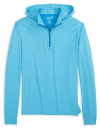 JOHNNIE-O Men's Hybrid Hoodie in majorca tarpon - men's shirt