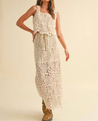 Miou Muse - Sweet Melody Crochet Skirt