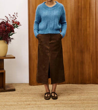 FRNCH Glaieul Ice Skirt in brown - women's skirt - view 4