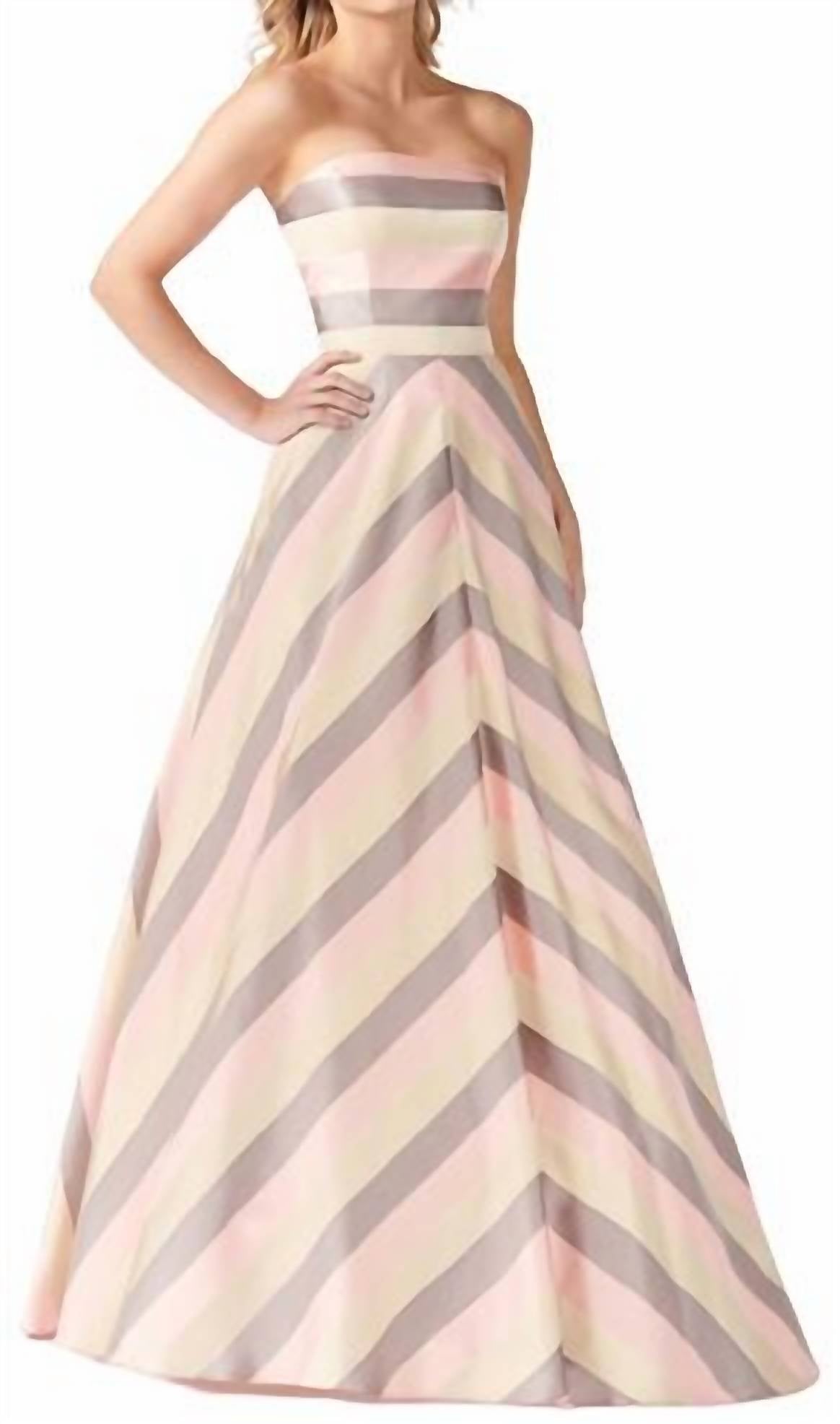 Colette By Mon Cheri - Strapless satin ballgown