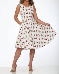 Orchid Bloom - Midi Swing Dress