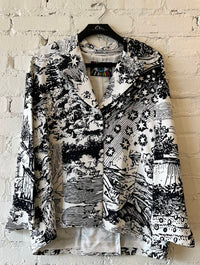 Libertine - Women's Modern Toile Pleated Jacket