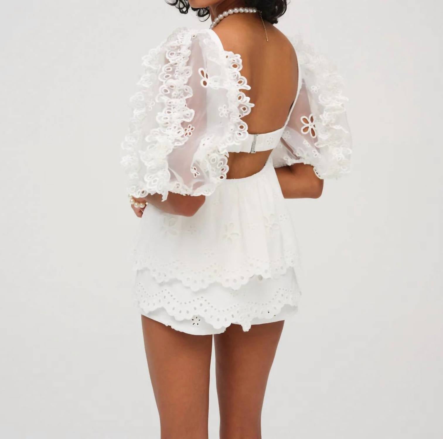 Lil Lemons By For Love And Lemons - Daisy Eyelet Top