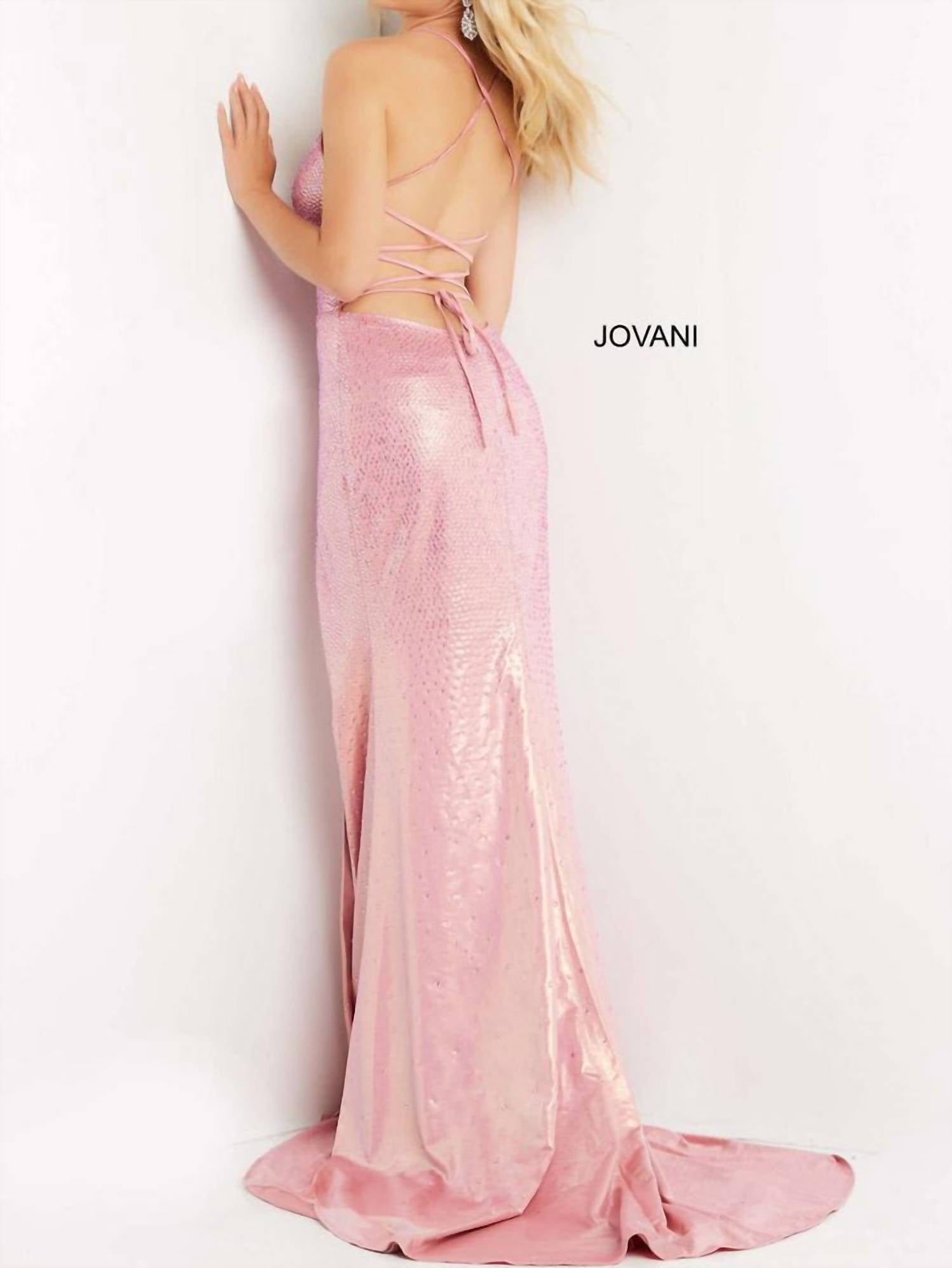 Jovani - Women's Plunging Neckline Gown