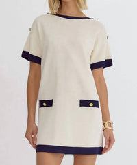 Entro - Harbor Luxe Oversized Mini Dress